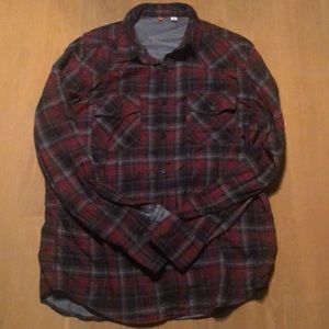 Uniqlo Lined Red Flannel